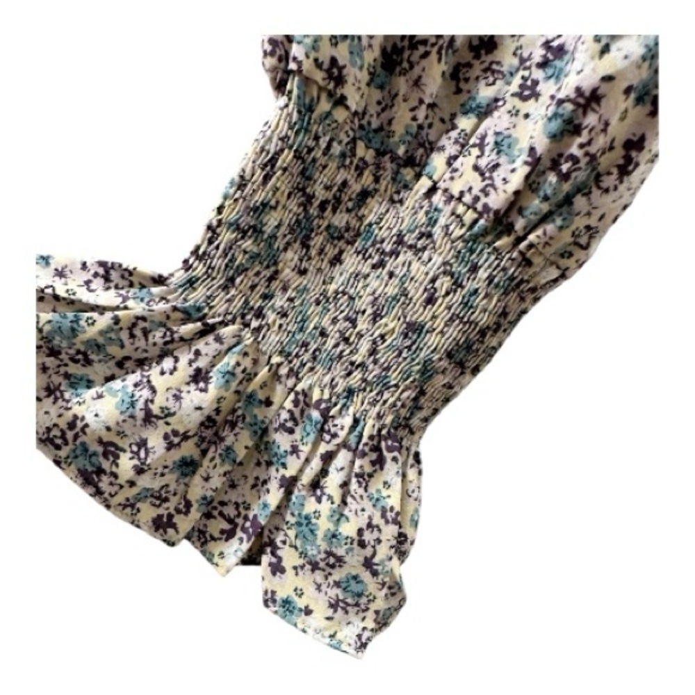 Heyson Ribbed Floral Sleeve Bodysuit Size S - Picture 3 of 5